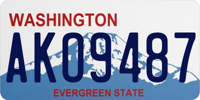 WA license plate AKO9487