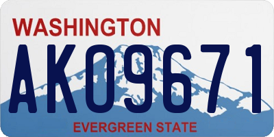 WA license plate AKO9671