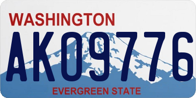 WA license plate AKO9776