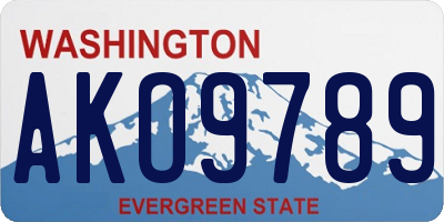 WA license plate AKO9789