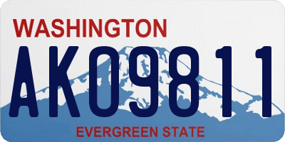 WA license plate AKO9811