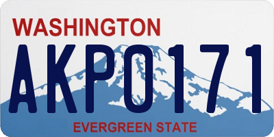 WA license plate AKP0171