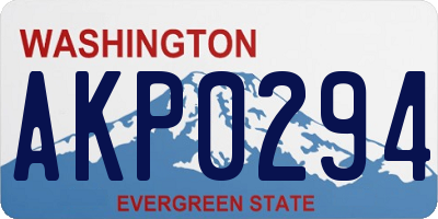 WA license plate AKP0294