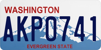 WA license plate AKP0741