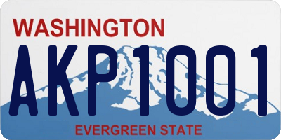 WA license plate AKP1001
