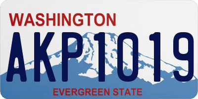 WA license plate AKP1019