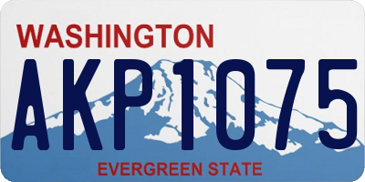 WA license plate AKP1075