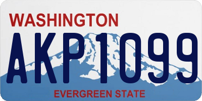 WA license plate AKP1099
