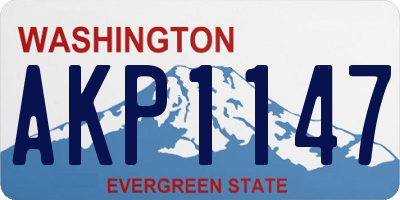 WA license plate AKP1147