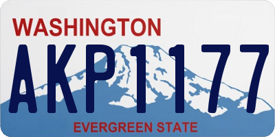 WA license plate AKP1177