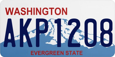 WA license plate AKP1208
