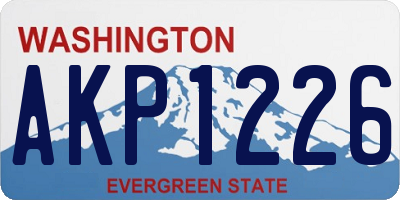 WA license plate AKP1226