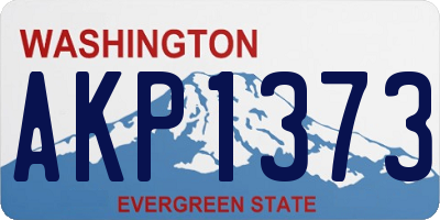 WA license plate AKP1373