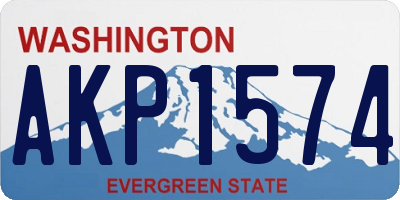 WA license plate AKP1574