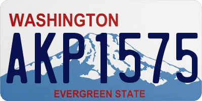 WA license plate AKP1575
