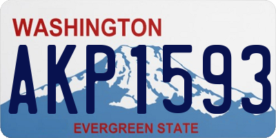 WA license plate AKP1593