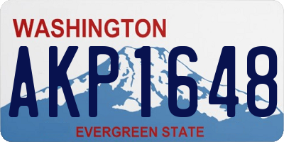 WA license plate AKP1648