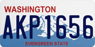 WA license plate AKP1656