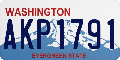WA license plate AKP1791