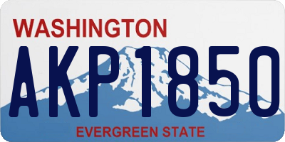 WA license plate AKP1850