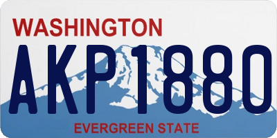 WA license plate AKP1880