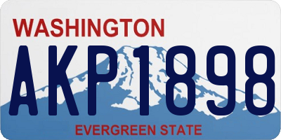 WA license plate AKP1898