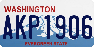 WA license plate AKP1906