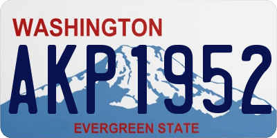 WA license plate AKP1952