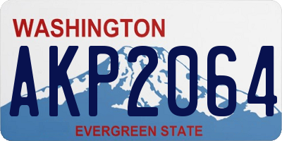 WA license plate AKP2064