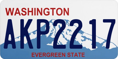 WA license plate AKP2217