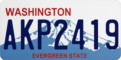 WA license plate AKP2419