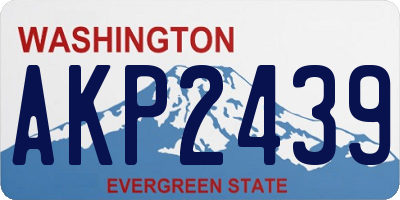 WA license plate AKP2439