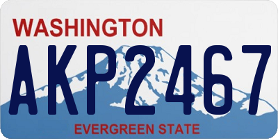 WA license plate AKP2467