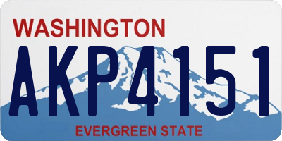 WA license plate AKP4151