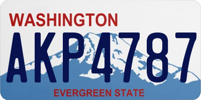 WA license plate AKP4787