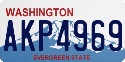 WA license plate AKP4969