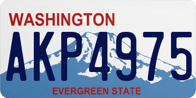WA license plate AKP4975