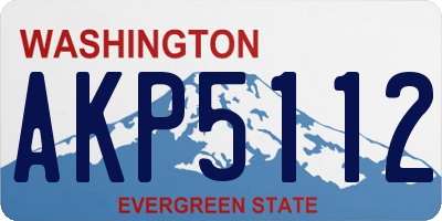WA license plate AKP5112