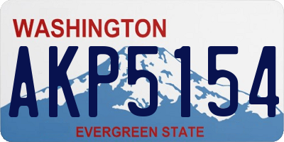 WA license plate AKP5154