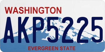 WA license plate AKP5225
