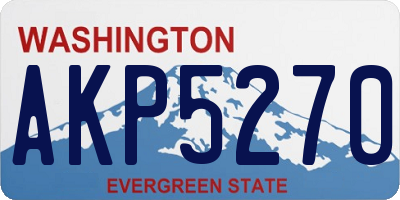 WA license plate AKP5270