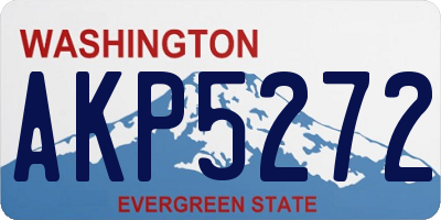 WA license plate AKP5272