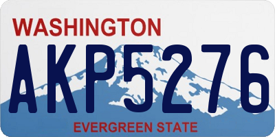 WA license plate AKP5276