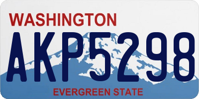 WA license plate AKP5298