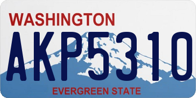 WA license plate AKP5310