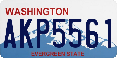 WA license plate AKP5561