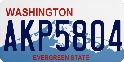 WA license plate AKP5804
