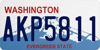 WA license plate AKP5811