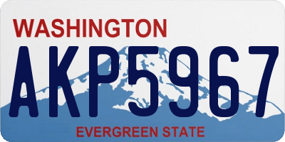 WA license plate AKP5967