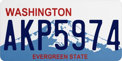 WA license plate AKP5974